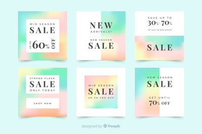 现代销售社交媒体横幅模板