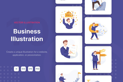 常规商业活动概念创意APP插画（AI,EPS,JPG,PNG,SVG）