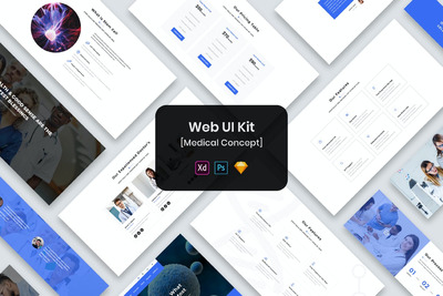 多用途的WEB UI KITS-PSD，XD，SKETCH