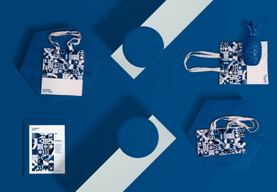 抽象艺术帆布袋设计样机[PSD]