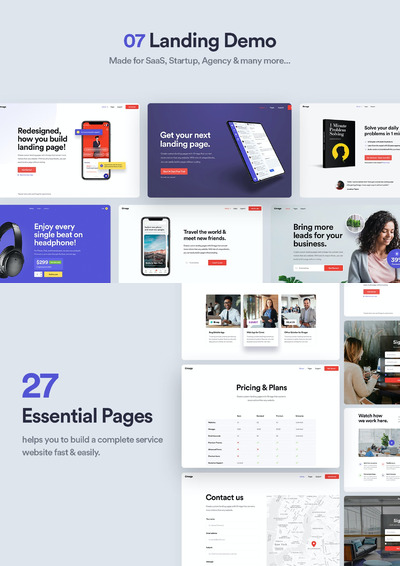 高端电商&产品网站着陆页设计模板 UI Kit（SKETCH,XD,FIG）