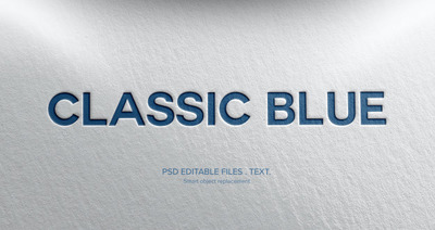 纸张印压3D文本风格的效果样式[PSD]