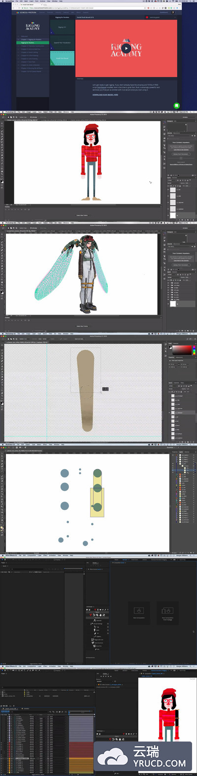 AE 二维卡通人物角色绑定MG动画设计教程 2.0