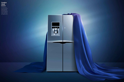 冰箱大家电广告宣传视觉海报设计