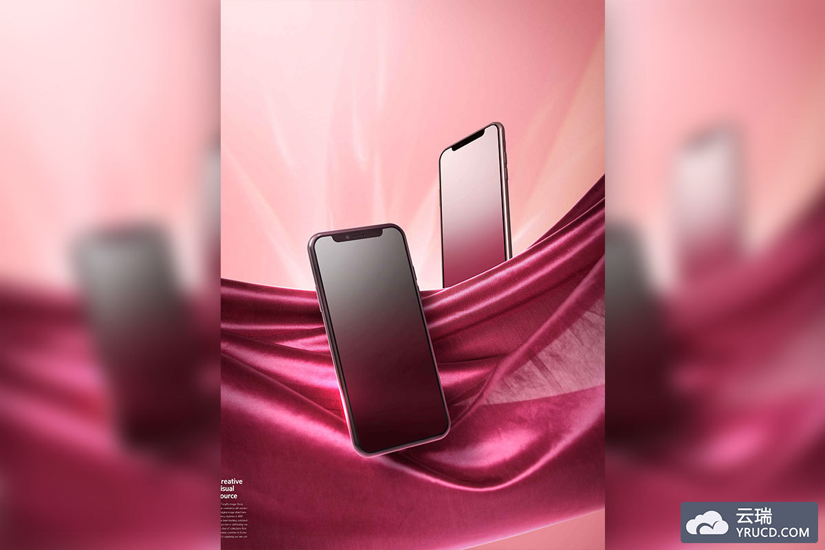 全面屏手机广告视觉海报设计素材[PSD]