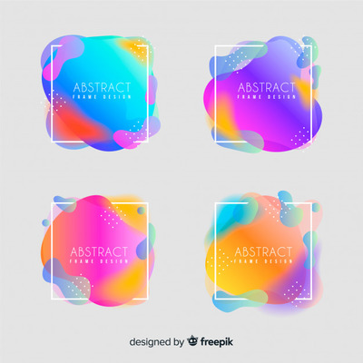 抽象的孟菲斯风格几何框架设计背景