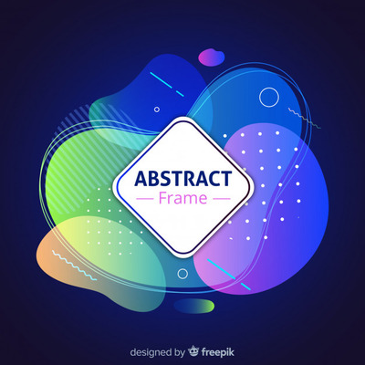 时尚孟菲斯风格几何设计框架背景