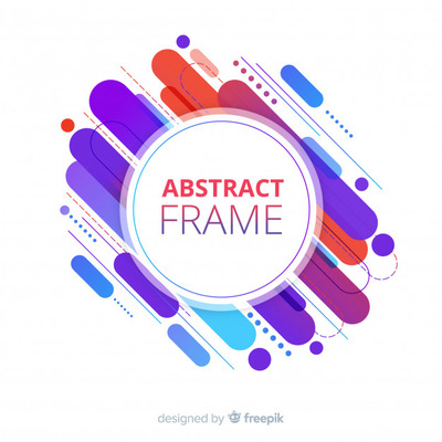 时尚孟菲斯几何设计框架背景