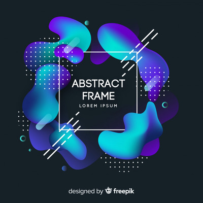 抽象的孟菲斯风格框架设计背景