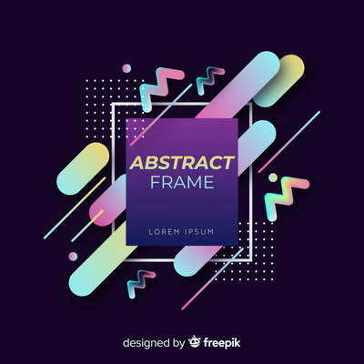 孟菲斯风格几何设计框架背景