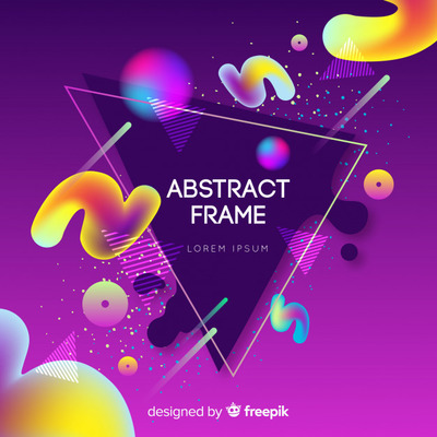 抽象的孟菲斯风格几何框架背景