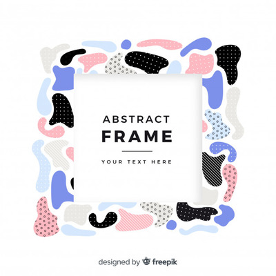 时尚孟菲斯风格几何框架背景