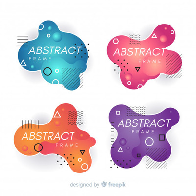 抽象几何着色框架背景集