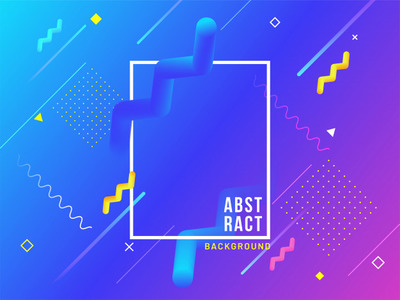 优质彩色几何抽象矢量背景