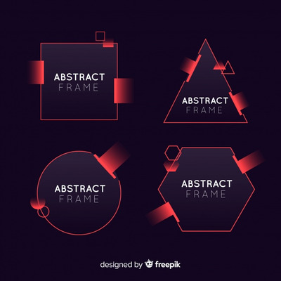 时尚抽象的几何框架背景