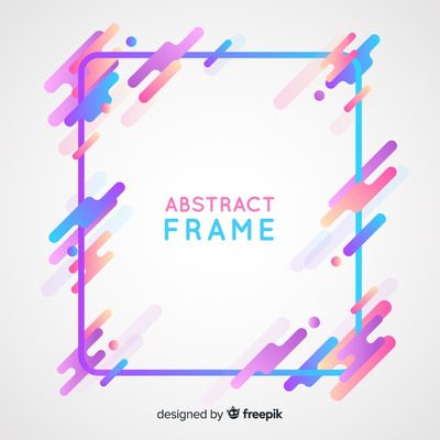 时尚彩色抽象几何框架背景