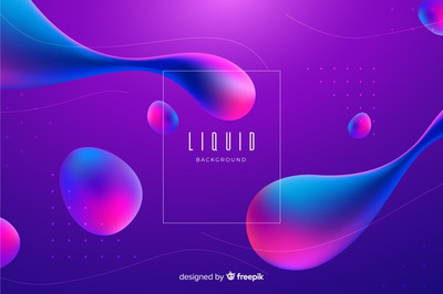 渐变液体质感抽象科技背景