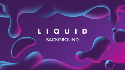 彩色渐变抽象液体科技背景