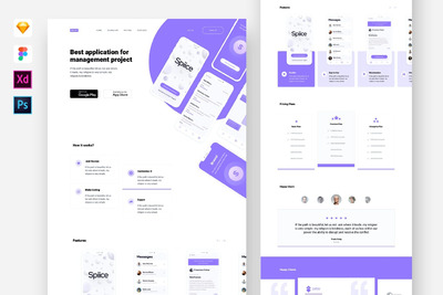 时尚高端专业的高品质应用程序APP UI KITS网站设计模板-SKETCH，FIGMA，XD，PSD