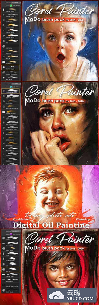 精品：超级插画教程+笔刷组合下载（8GB+全英文版,For PS & Painter）