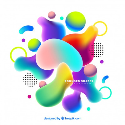 抽象的丰富多彩的圆形形状背景