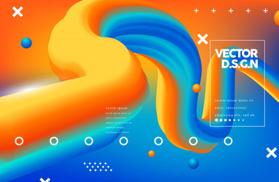 创意设计3D流体性质背景