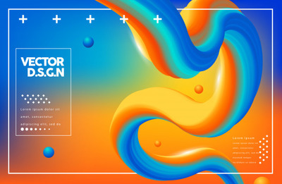 创意3D流体形状设计背景