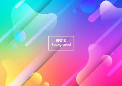 彩色几何渐变科技背景