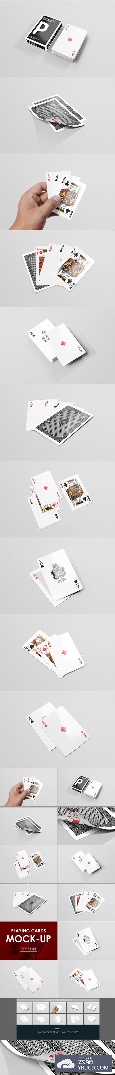 手持扑克牌设计展示样机下载[PSD]