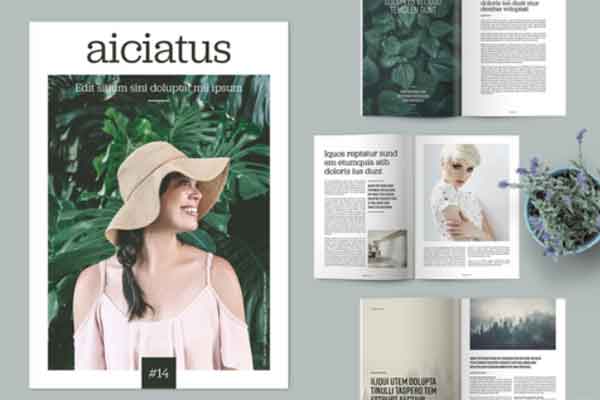 现代时尚生活杂志版面设计模板