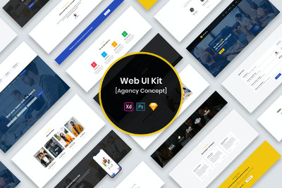 常用广告运营公司UI KIT（PSD,SKETCH,XD）