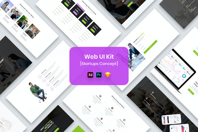 初创公司企业网站模板（PSD,SKETCH,XD）