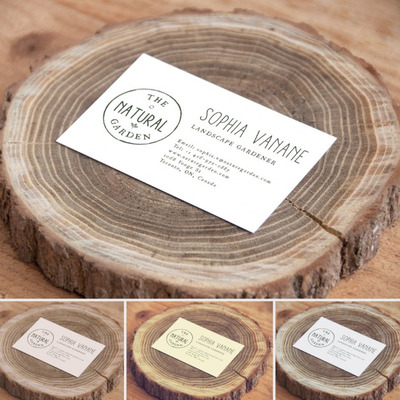 简约自然商业名片设计样机 [PSD]