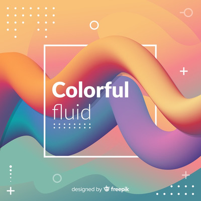 丰富多彩的流体3D形状背景