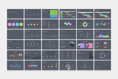包含多种数据图表的企业融资商业计划书PPT模板下载（PPTX）