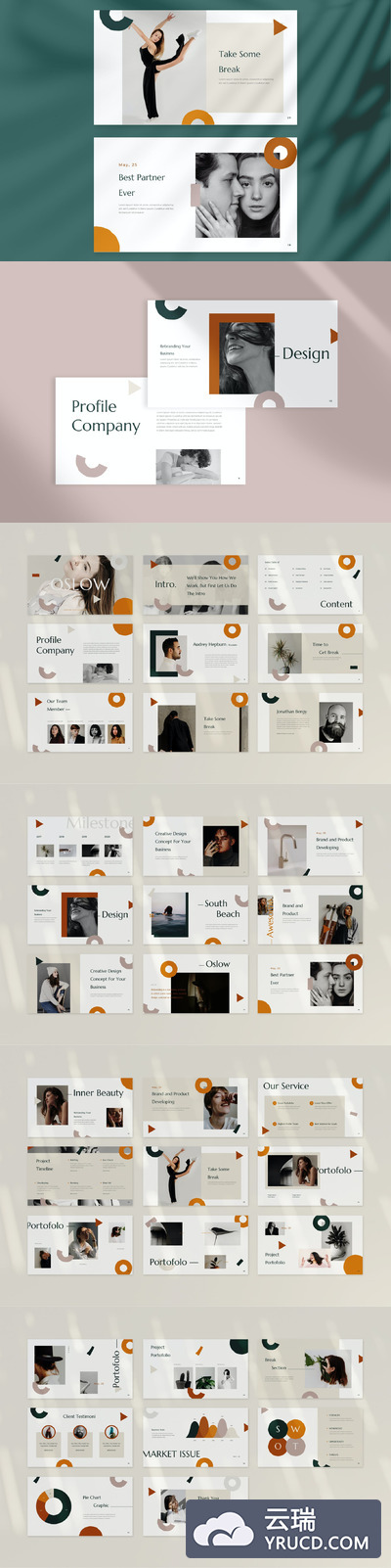 大图时尚极简主义PPT模板下载（PPTX）