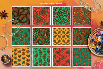 12种矢量无缝花纹底纹背景大集合