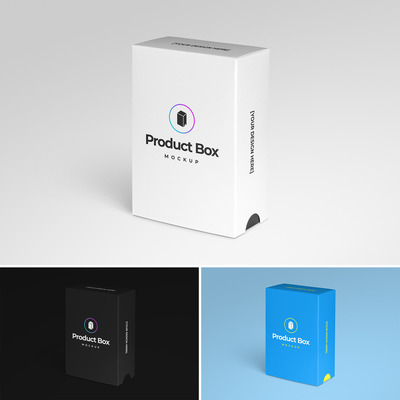 数码产品包装盒设计样机模板