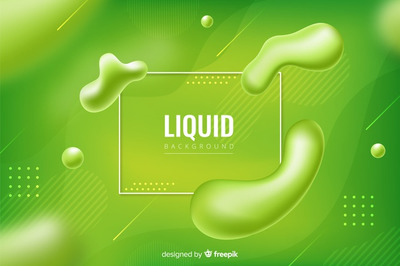 逼真的单色流体效果背景