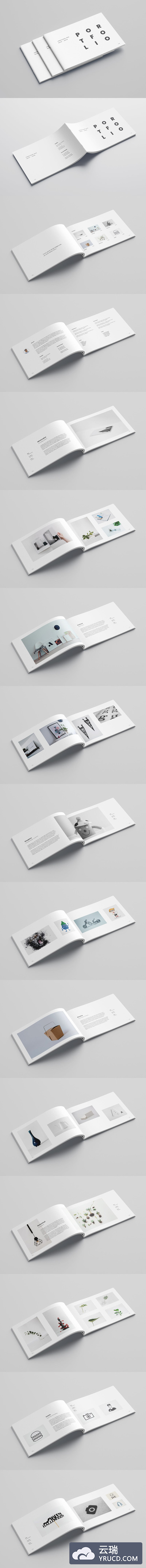 A5尺寸的高品质品牌手册画册宣传册杂志房地产楼书设计模板