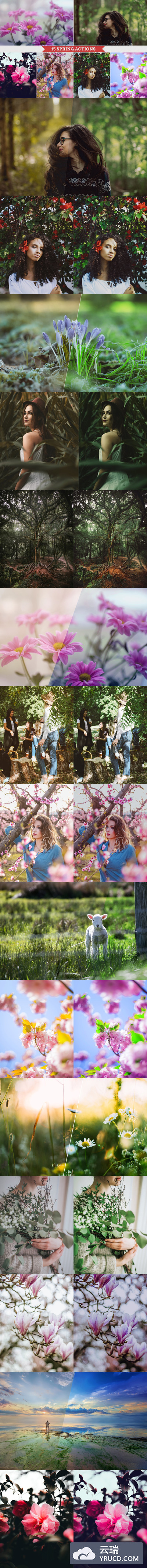 唯美春天色调ps调色动作下载