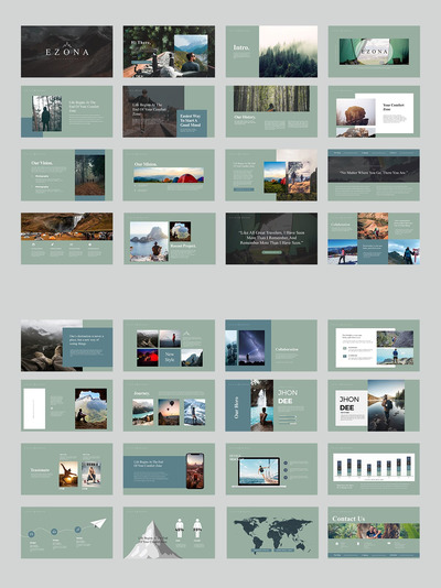 时尚杂志风格的PPT模板下载（PPTX）