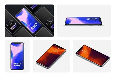 高品质的iPhone 11 APP UI样机展示模型mockups