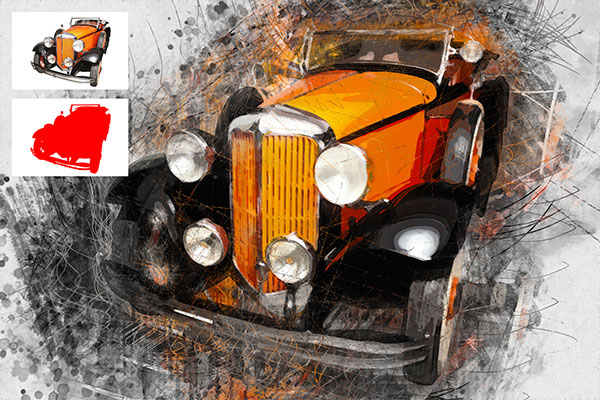 铅笔素描艺术效果照片处理ps动作