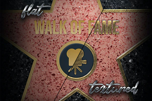 星光大道电影颁奖金色文本效果模板