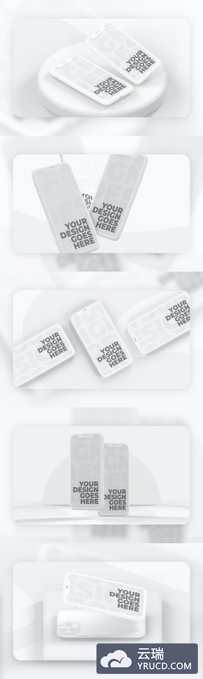 iPhone 11 Premium 多角度手机样机下载（PSD）