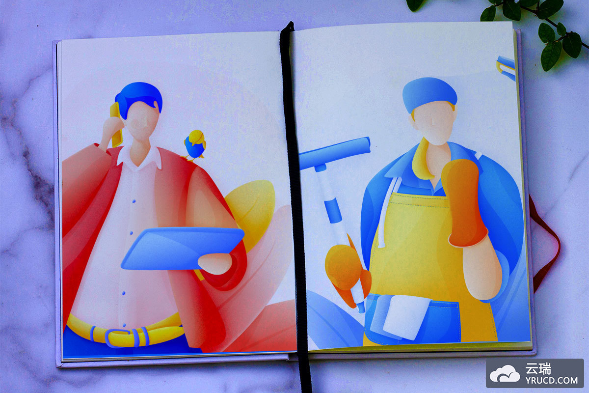 【噪点肌理插画】合集——职业