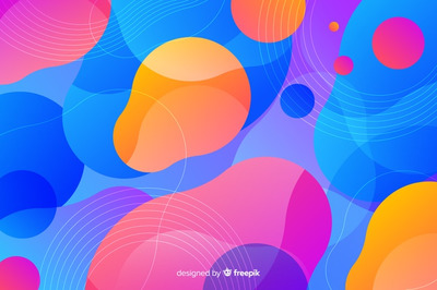 渐变的彩色几何形状背景