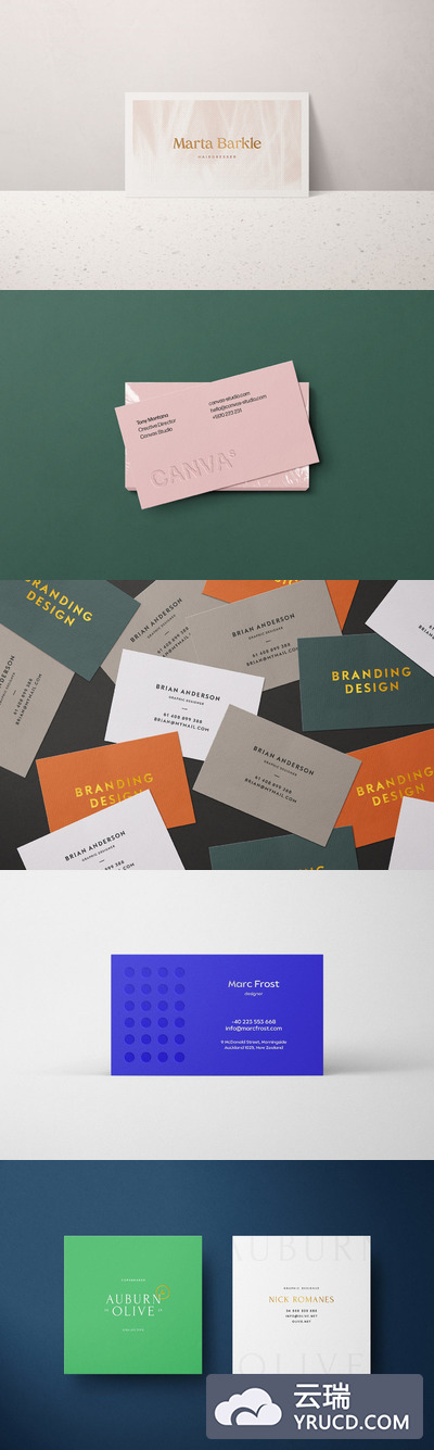 高端点的商业名片设计展示样机（PSD）