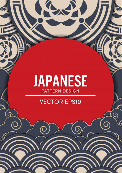 日本元素图案设计背景